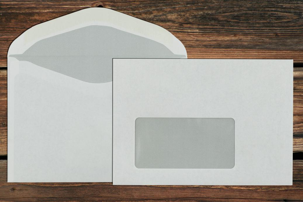 Kuvertierhüllen mit Fenster C6 114x162 mm Nassklebend weiß 75 g/qm